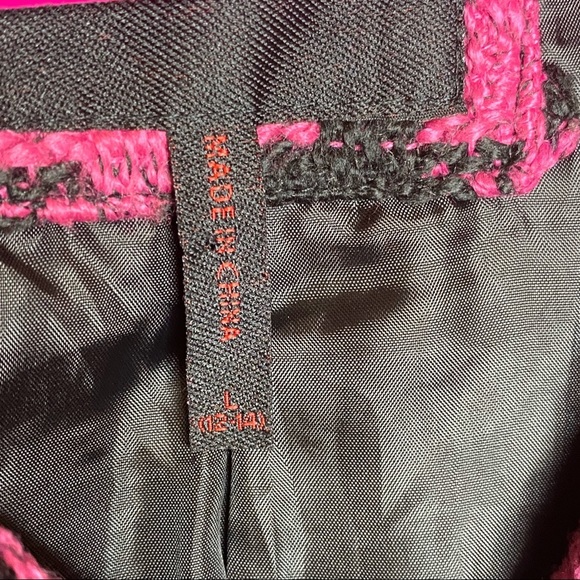 Yoki ❤︎ Wool Houndstooth Peacoat Jacket Overcoat ❤︎ Pink Size Large 12-14 ❤︎ - Picture 9 of 16